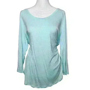 a.n.a women's sky blue 3/4 Length sleeve tee size large